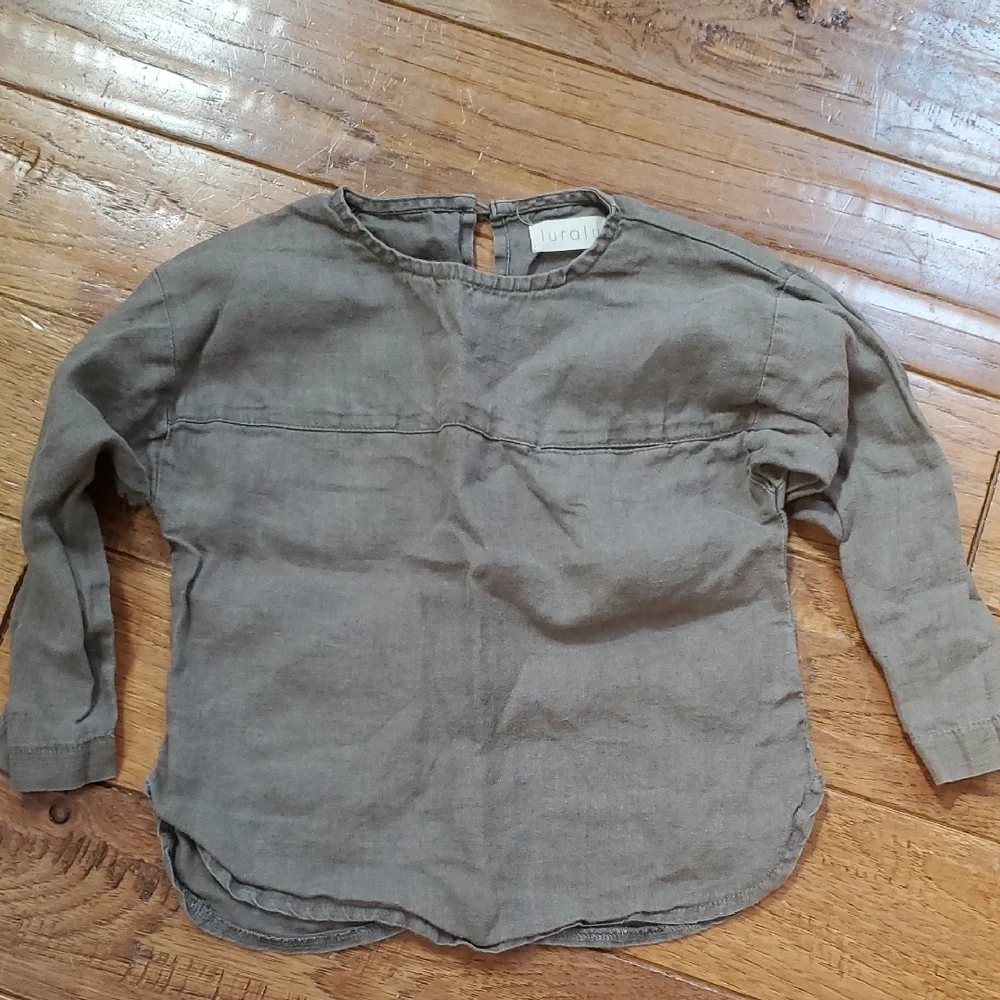Luralu Linen Long Sleeve Top - Picture 1 of 7